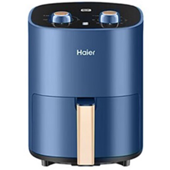 海尔（Haier）空气炸锅 家用煎炸锅 低油轻脂不粘大功率空气烤箱多功能薯条机电炸锅 【3L双旋钮】蓝色HA-M28A