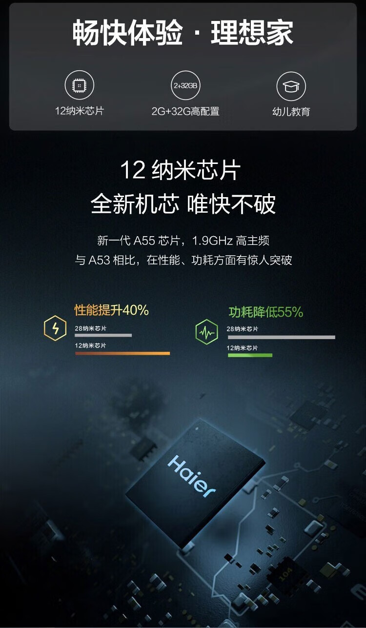 海尔（Haier）超高清4K平板电视 8K解码远扬语音全面屏电视彩电 液晶电视机 55吋 8K解码 远场语音55U2(PRO)