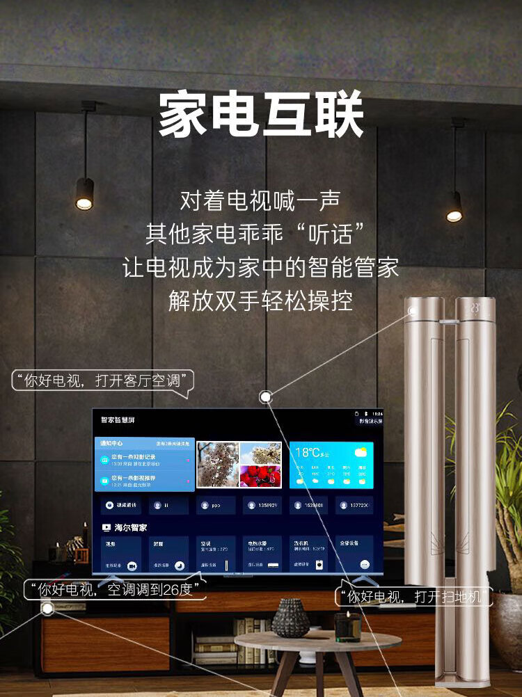 海尔（Haier）商用智能高清4K液晶平板电视 超薄金属边框全面屏 65英寸 65U5 黑色