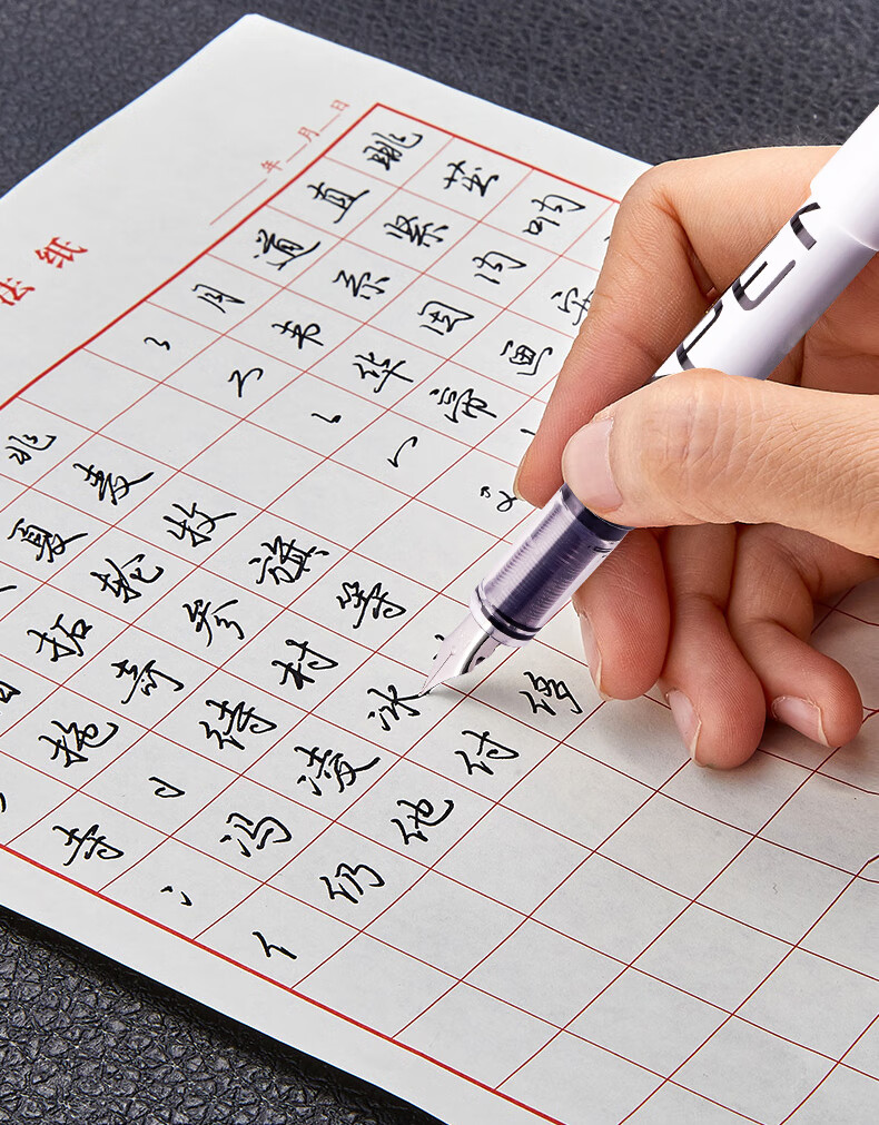 白雪（snowhite）FP20直液式F笔尖练字钢笔书写速干 钢笔 标记笔 橙色12支装