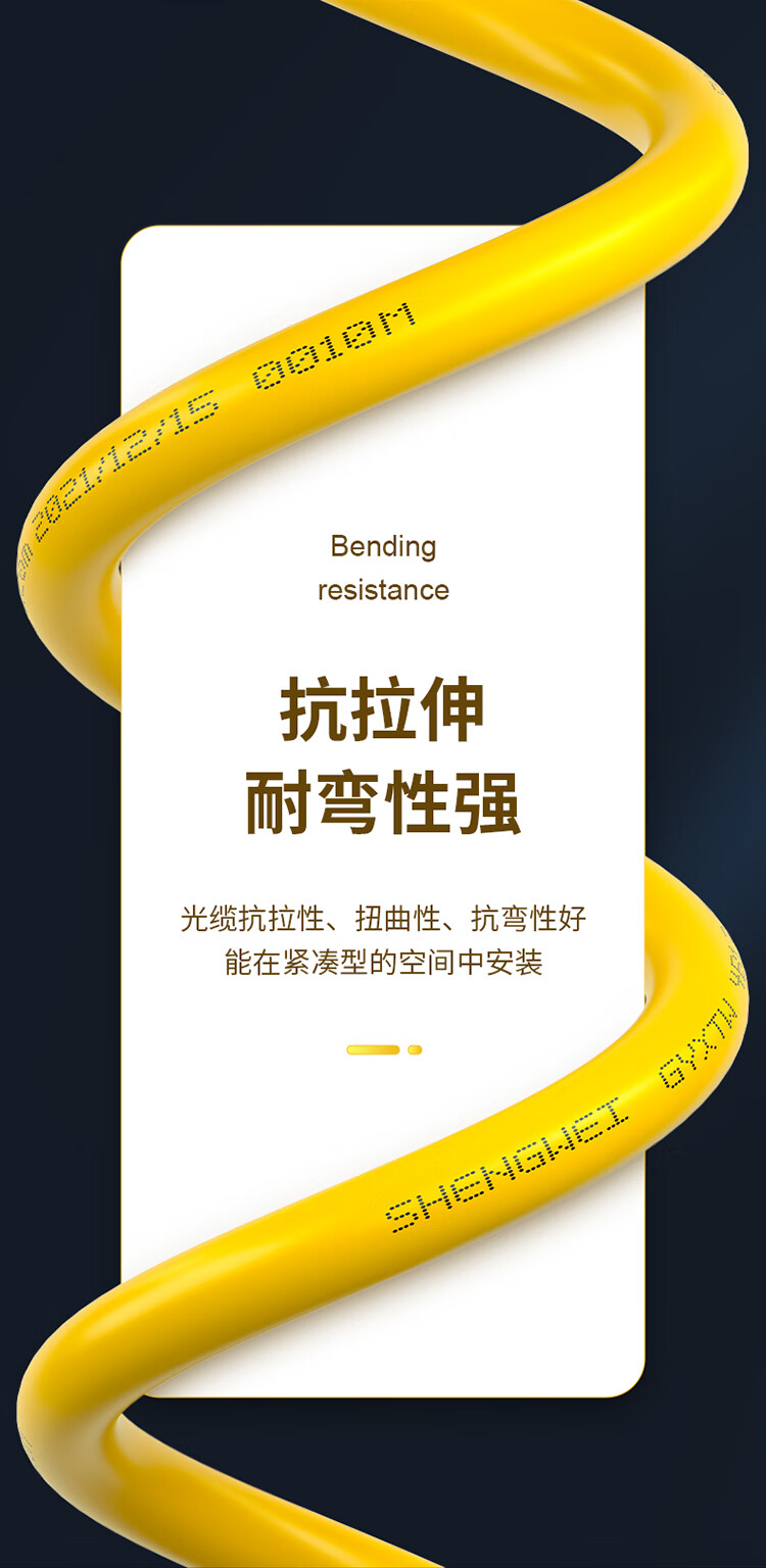 胜为（shengwei）12芯单模室内网线光纤线9/125 GJFJV/GJFJH低烟无卤束状软光缆 1000米BGJV121S