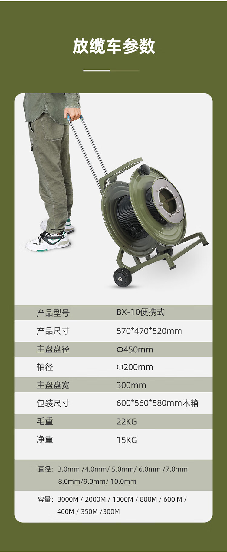 胜为（shengwei）LC-LC单模六芯野战光缆铠装防水野外应急拉练光纤基站通信抢修光缆1000米 BJK0060X