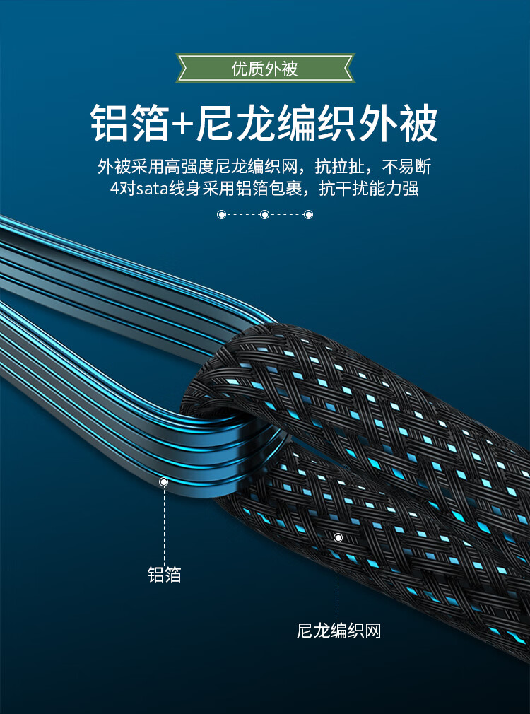 胜为（shengwei）MINI SAS36P正接线SFF8087转4SATA阵列Raid内置数据线 (12G) 0.5米 WSAS4087C