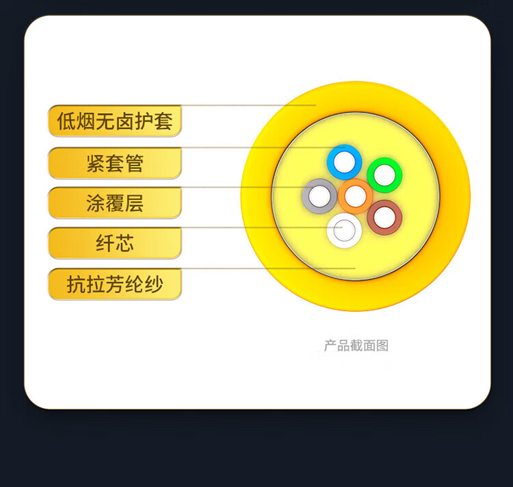 胜为（shengwei）4芯单模室内网线光纤线9/125 GJFJV/GJFJH低烟无卤束状软光缆 2000米BGJV042S
