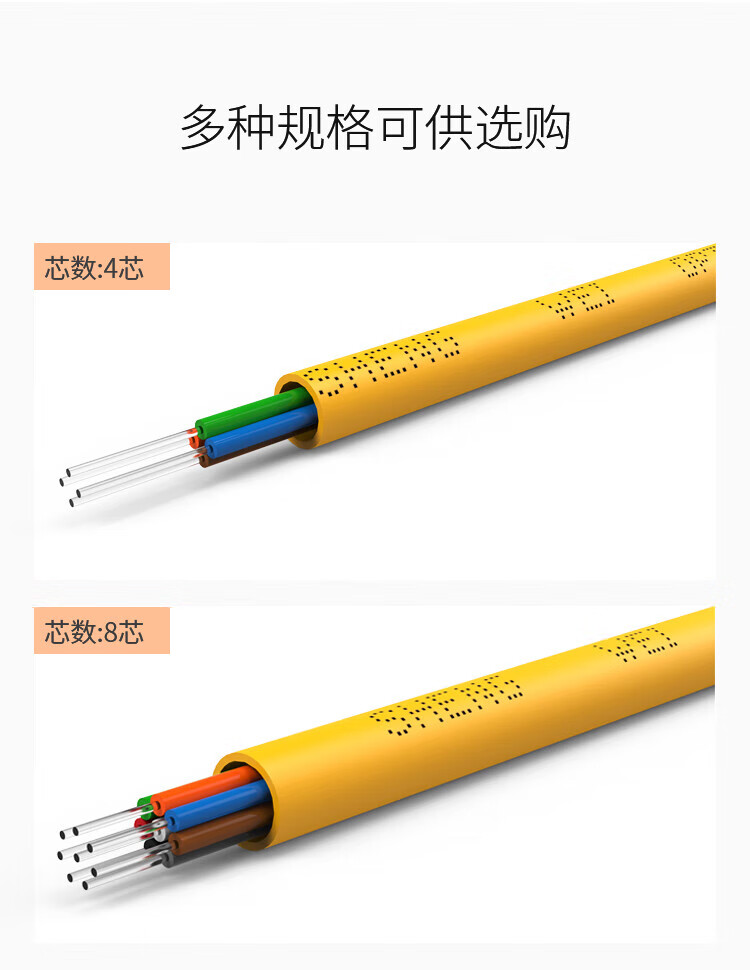 胜为（shengwei）24芯网线单模室内光纤光缆 9/125 GJFJV/GJFJH 100米束状软光缆 FSM-IH-24C-9