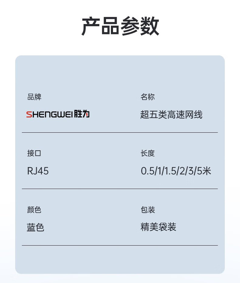 胜为（shengwei）超五类网线 cat5e类百兆纯铜网络跳线 路由器/宽带成品连接跳线 灰色 2米 ALC2020J 3个装