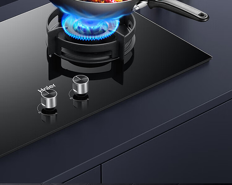 海尔（Haier）燃气灶家用天然气灶5.2kW爆炒大火力意外熄火保护一级能效瞬然点火台嵌两用 JZT-Q937(12T)