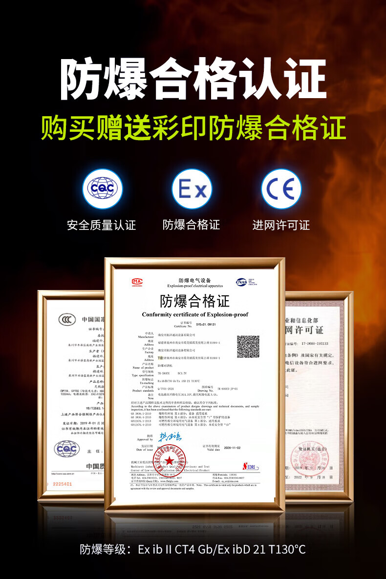 泛腾（fomtalk）FB700EX POC-防爆对讲机 国产全自主 全国通对讲机 5000公里 4G全网通数字对讲机