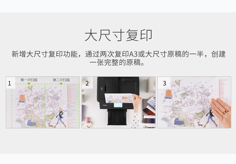佳能（Canon）A3幅面无线彩色喷墨多功能一体机（打印/复印/扫描 WiFi/微信远程打印/自动双面） TS9580
