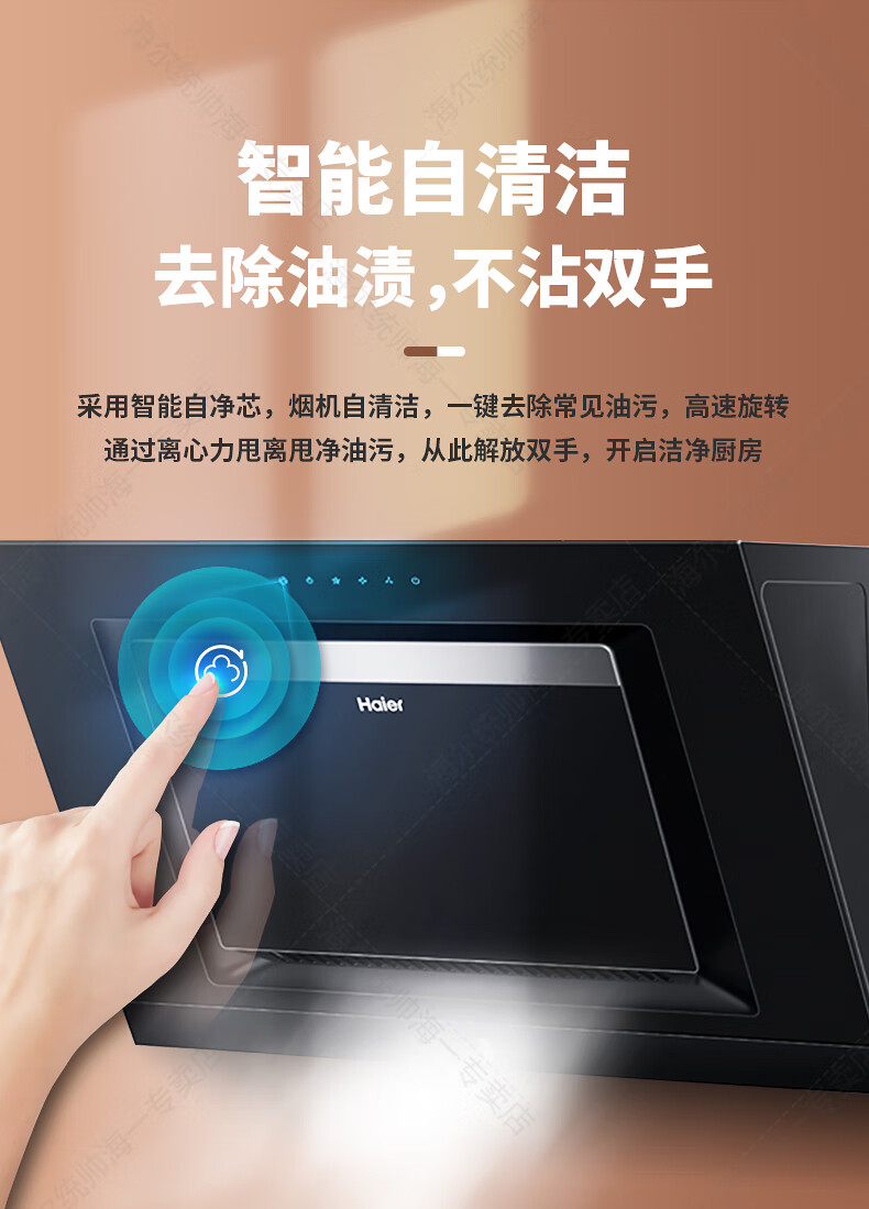 海尔（Haier）侧吸抽油烟机 一级节能大吸力脱排油烟机 家用吸油烟机 CXW-200-E800C6T