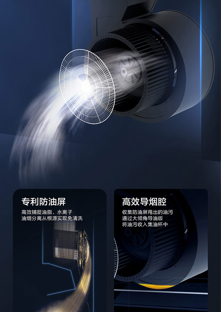 海尔（Haier）吸油烟机智慧免清洗，飓风大吸力CXW-258-C8703U1