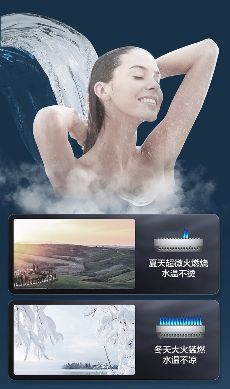 海尔（Haier）燃气热水器16升变频恒温大水量 强排式热水器 室外安装 16升室外安装/密闭稳燃舱JSW31-16TF3BWU1