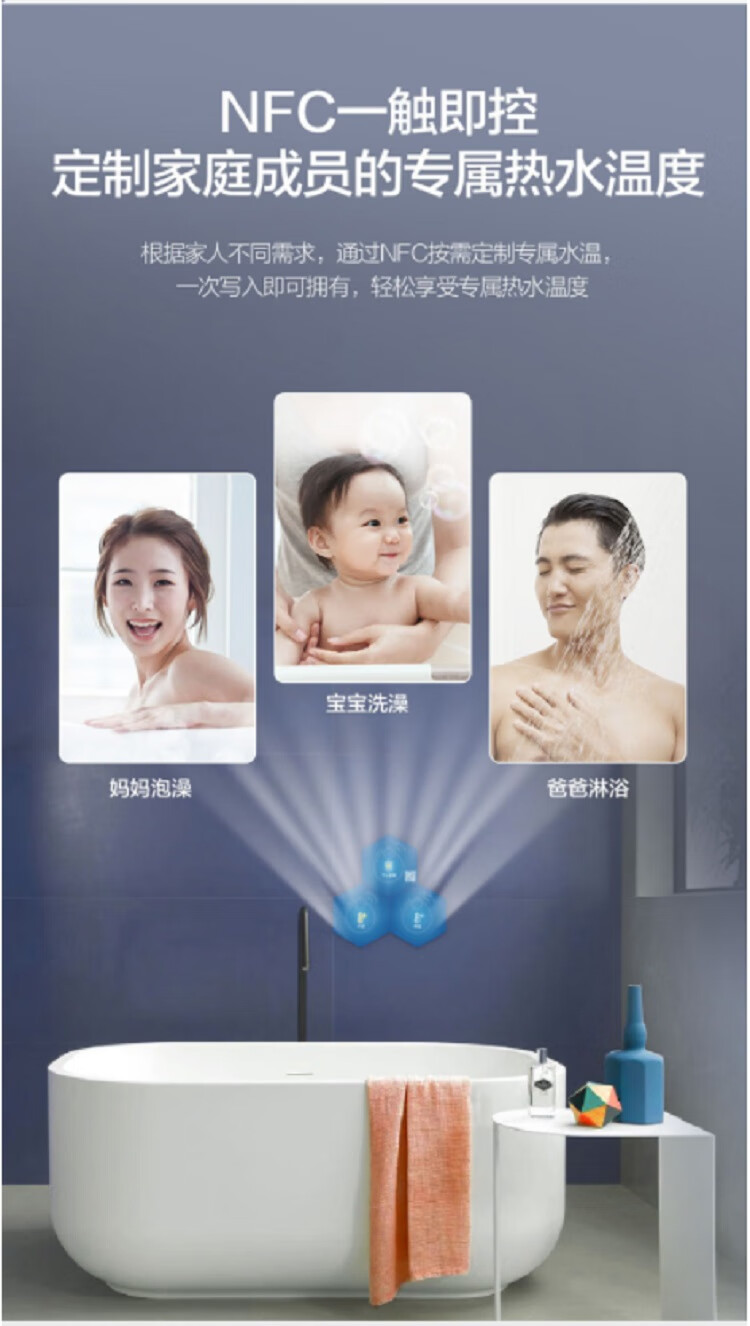 海尔（Haier）16升水伺服恒温燃气热水器NFC智控熄火保护智感温 JSQ31-16FQ3BPU1 16升 钛金灰