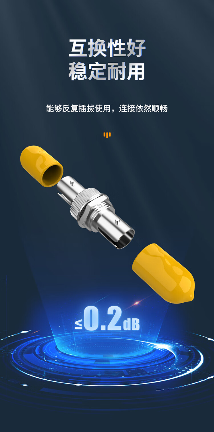 胜为（shengwei）光纤适配器工程电信级 光纤耦合器法兰盘 ST-ST 光纤网络跳线延长对接头 OCT-101 5个装