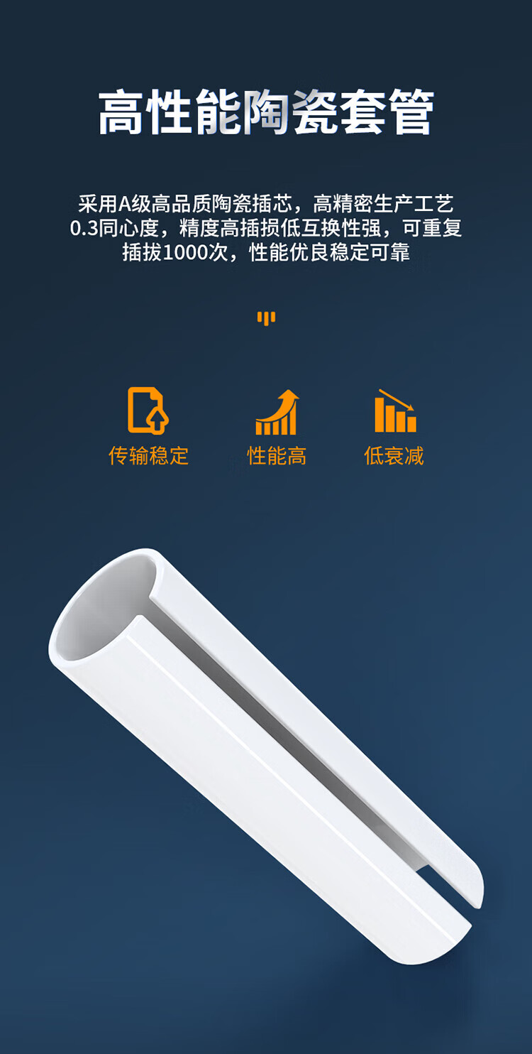 胜为（shengwei）光纤适配器 工程电信级 光纤耦合器法兰盘 LC-ST 光纤网络跳线延长对接头 测试头OCLT-101