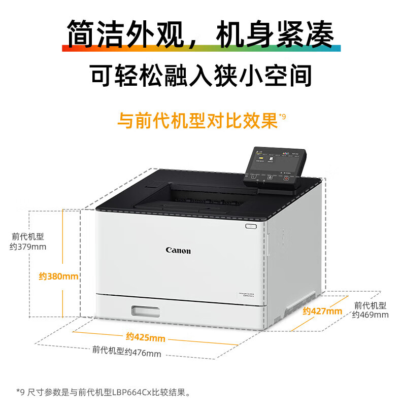 佳能（Canon）A4幅面无线彩色激光单功能打印机（打印/自动双面/大容量进纸 商用） LBP674Cx