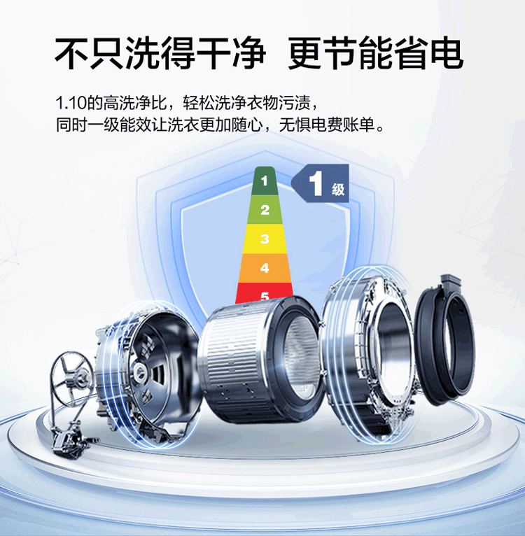 海尔（Haier）XQG90-HBD14126L 滚筒洗衣机全自动家电 超薄 占地小 以旧换新 智能投放 9公斤洗烘一体