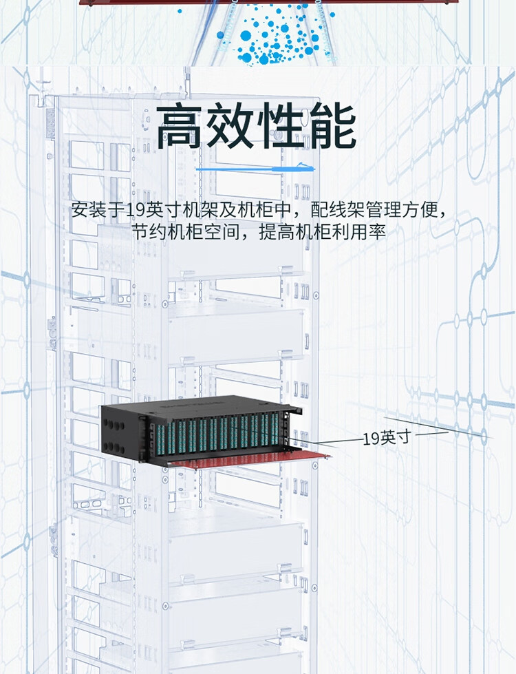 胜为（shengwei）MPO光纤配线箱 高密度3U单模多模配线架 模块化光纤终端盒续接盘熔接/预端接分线箱MDF-103U