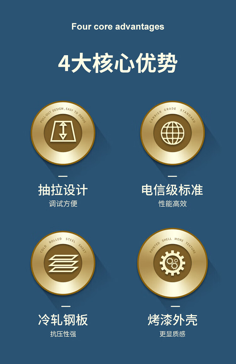 胜为（shengwei）MPO光纤配线箱 高密度1U单模多模配线架 模块化光纤终端盒续接盘熔接/预端接分线箱MDF-201U