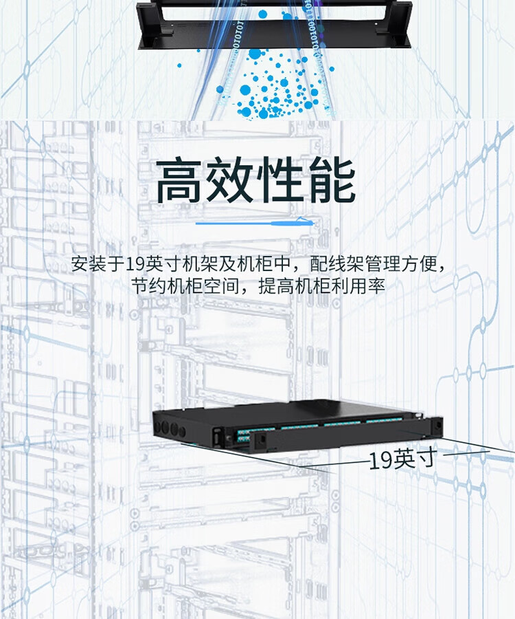胜为（shengwei）MPO光纤配线箱 高密度1U单模多模配线架 模块化光纤终端盒续接盘熔接/预端接分线箱MDF-101U