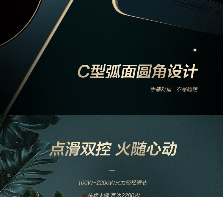 苏泊尔（SUPOR）电磁炉2200W一键匀猛火 六大功能 智能触控C22-IH99