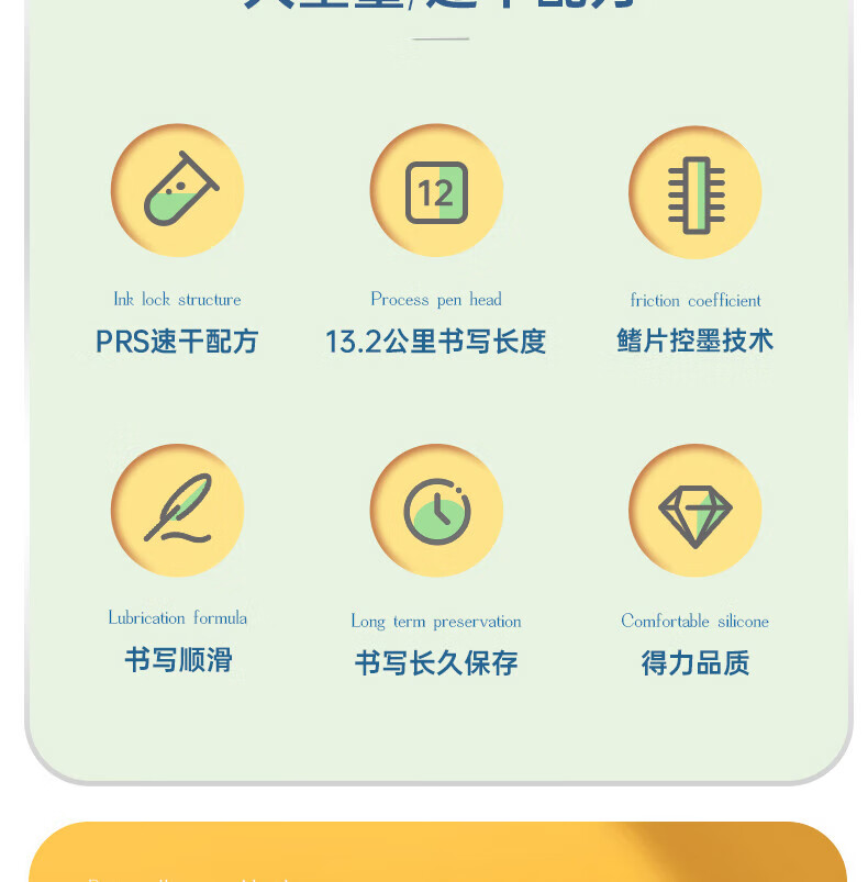 得力 (deli)直液笔签字笔 0.5mm全针管中性笔 商务办公学生水笔走珠笔 黑色 12支/盒 S856
