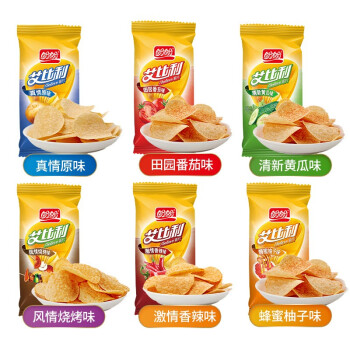 盼盼 办公室 休闲零食 艾比利薯片清新黄瓜味 35克*24包