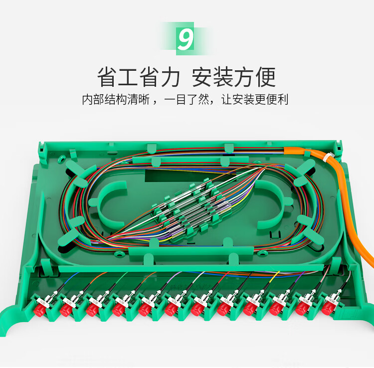 胜为shengwei96芯/口光纤配线架/子框/单元体FC多模OM3满配含尾纤法兰推拉式光纤机架式终端盒ODF-1096F-O