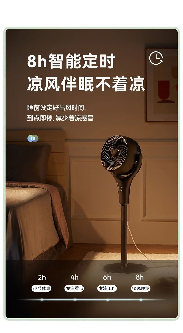 小熊（Bear）电风扇空气循环扇落地扇家用立式遥控循环扇轻音涡轮扇DFS-C38H5