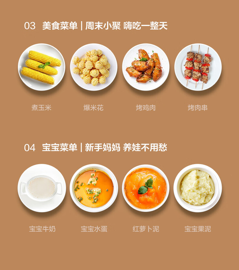 Midea变频家用微波炉光波烧烤炉 微波炉一体机 湿度感应 900W微烤一体23升 PC23W5