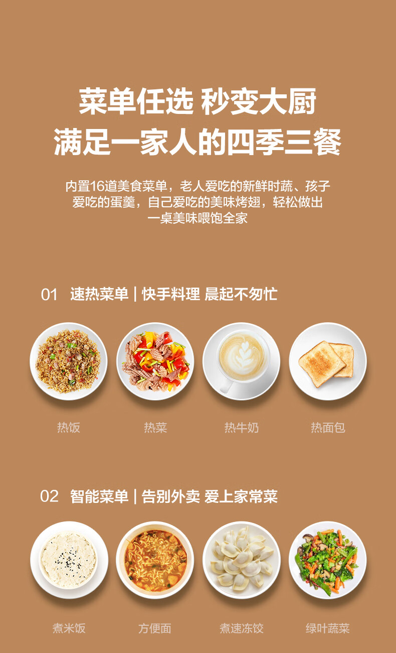 Midea变频家用微波炉光波烧烤炉 微波炉一体机 湿度感应 900W微烤一体23升 PC23W5