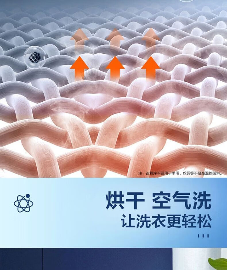 海尔（Haier）10KG全自动滚筒洗衣机直驱变频家用大容量空气洗香薰除菌洗双喷淋 洗烘一体G100328HB12S