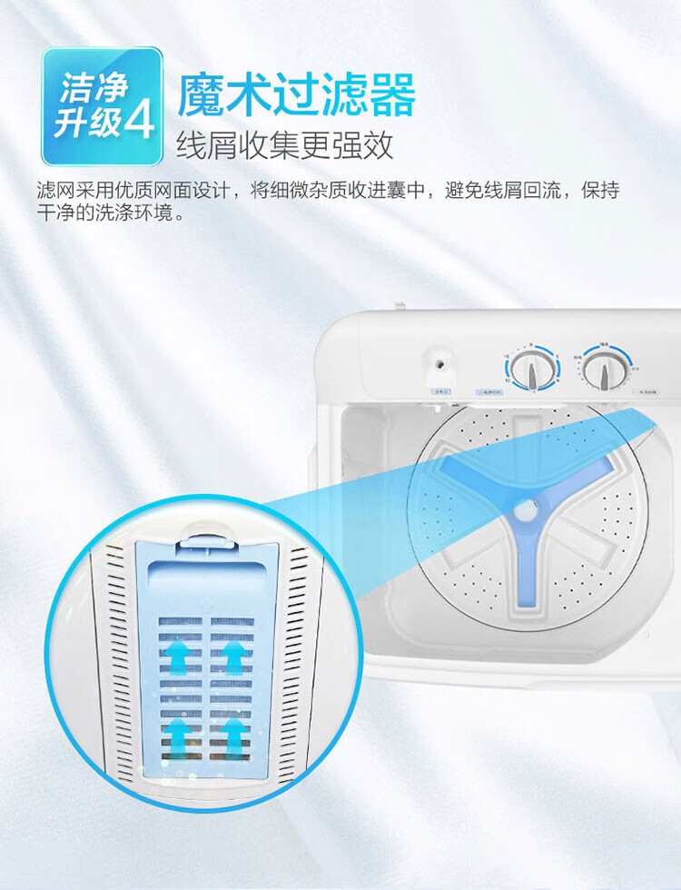 海尔（Haier）12公斤家用超大容量半自动双缸洗衣机脱水强劲波轮双电机喷淋漂洗神螺双桶 XPB120-628S