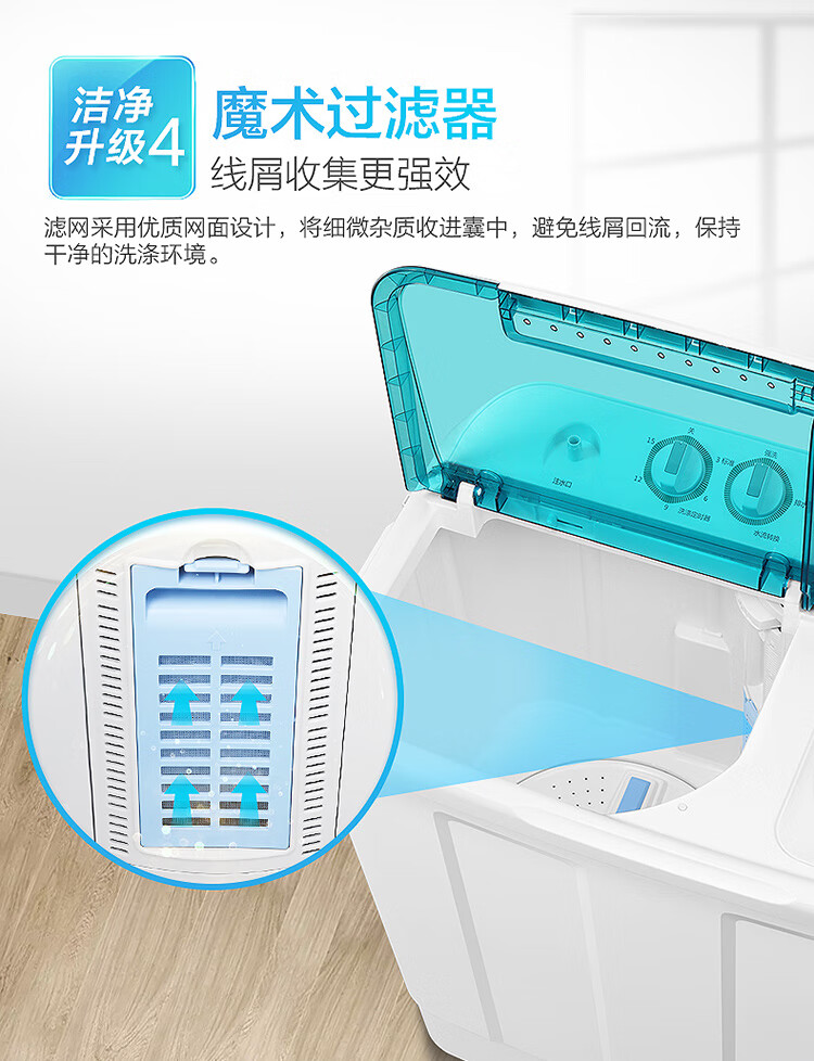 海尔（Haier）12公斤半自动双缸洗衣机 超大容量 动平衡脱水 可洗薄被子120-899S
