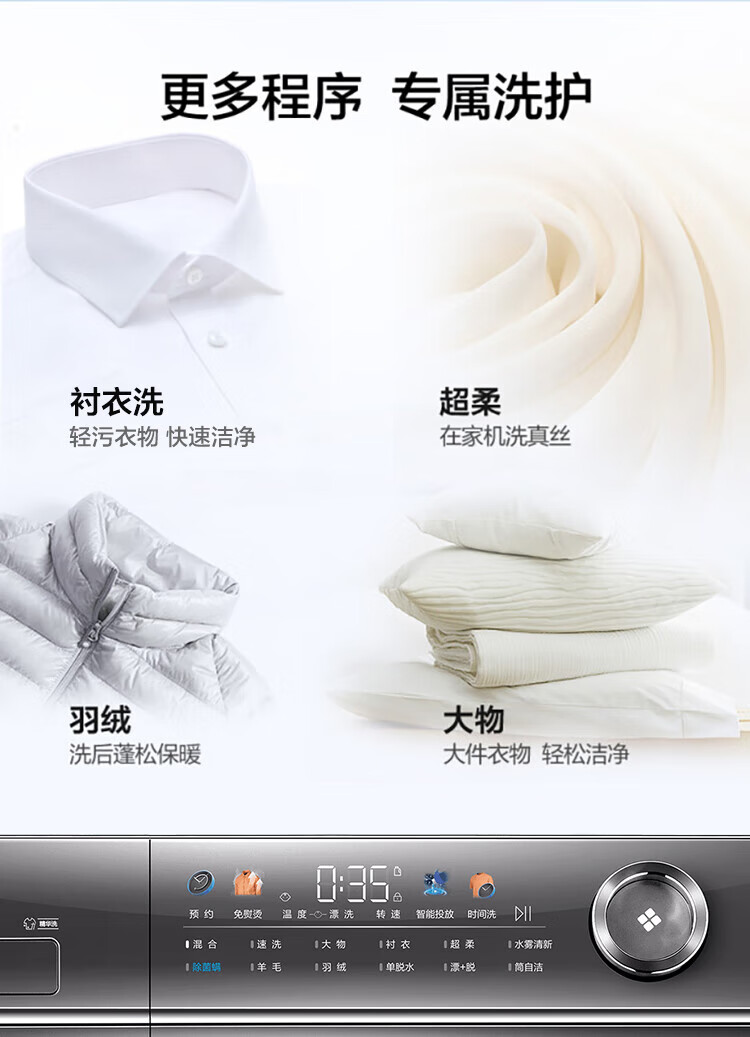 海尔（Haier）全自动洗烘一体滚筒洗衣机 变频8公斤滚筒洗衣机 XQG80-B14326L 灰色(单位：台)