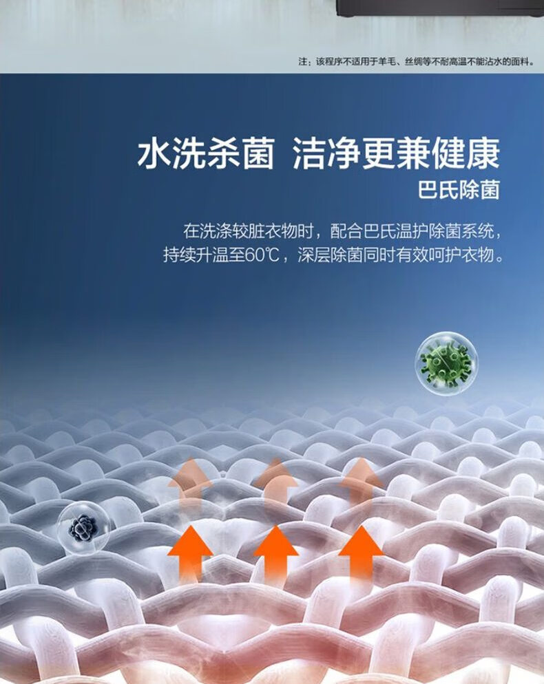 海尔（Haier）10KG滚筒洗衣机全自动家用大容量直驱变频智能投放巴氏除菌双喷淋 晶彩屏EG10012BD55S
