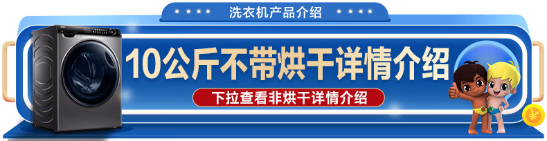 海尔（Haier）10公斤变频洗脱一体晶彩屏智能投放除菌螨超薄洗衣机 10KG洗烘一体G100318HBD14LS
