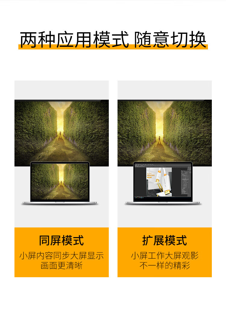 SAMZHE 山泽MiniDP转HDMI转换器线雷电接口高清4K视频线适用苹果Mac微软Surface笔记本黑色2米KDP20