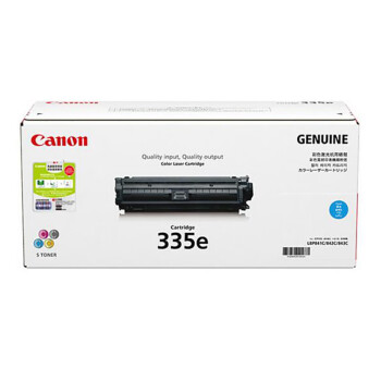 佳能（Canon）原装标准容量青色硒鼓（适用LBP841C/842C/843C机型）约7400页 CRG335E C 低容青色