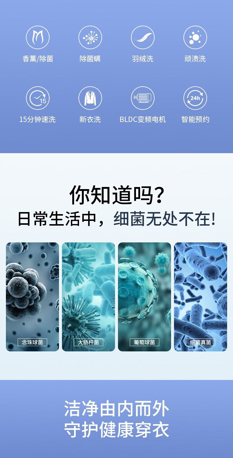 海尔（Haier）10公斤滚筒洗衣机一级变频全自动洗脱一体机巴氏除菌 22年旗舰款 触控彩屏 EG10010HB18S