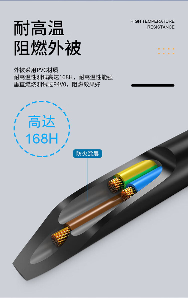 胜为（shengwei）电脑主机服务器/PDU电源延长线 C13转C14纯铜延长线 品字尾三孔电源连接线2米 WPC2002G