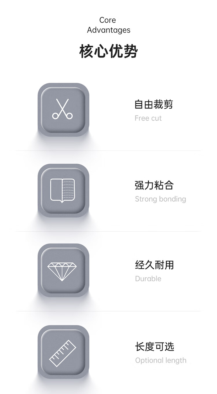 胜为（shengwei）电脑理线器 魔术贴桌面收纳固定整理免打孔绕线器 网线电源线扎带自粘式25米 CMP3025G