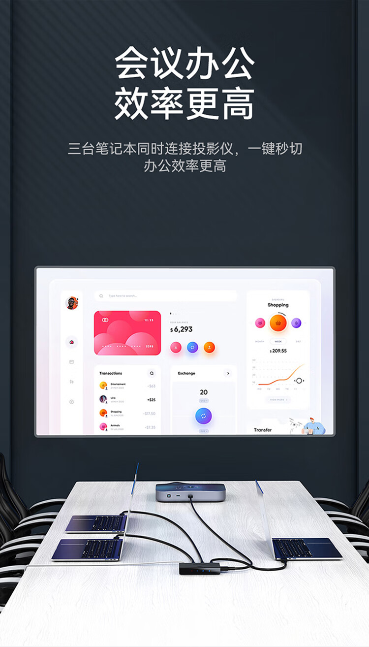 胜为（shengwei）DHD2301G HDMI2.0切换器3进1出 三进一出4K*2K/60Hz高清视频切屏器带配线