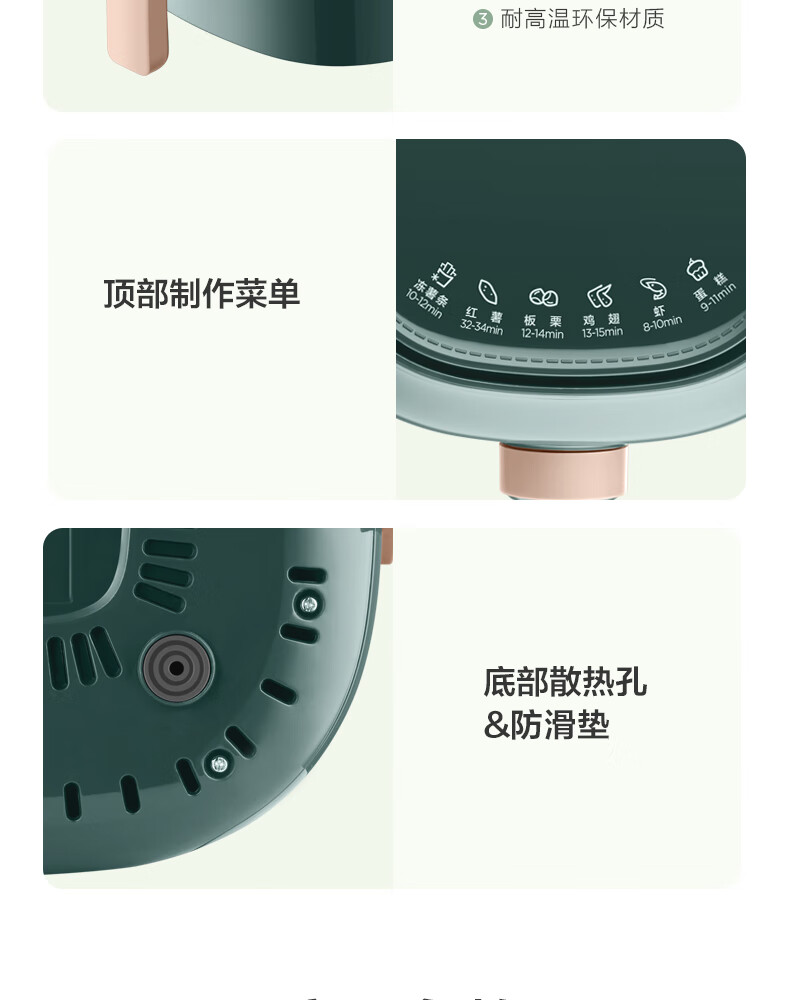 Midea无油空气炸锅家用大容量全自动多功能薯条机智能丨KZ30E201G