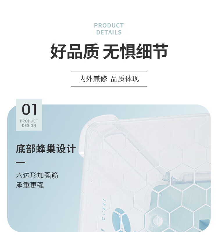 禧天龙（Citylong）家庭应急箱 双层容量 家居日用品 雾霾蓝 8L X-6173