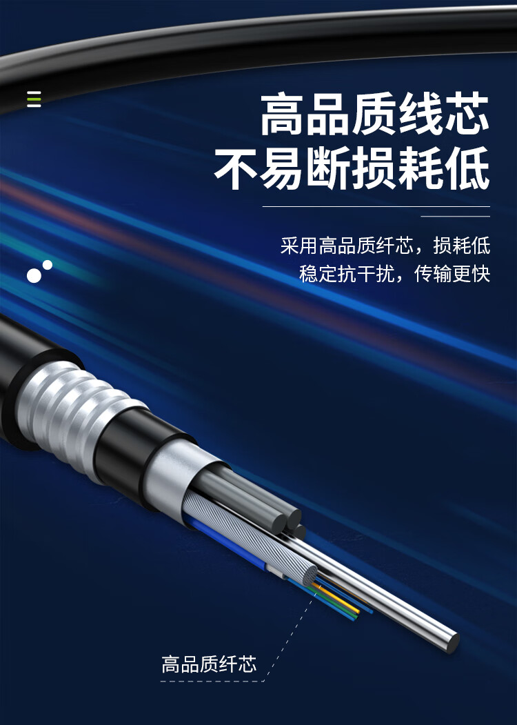 胜为（shengwei）GYTA53室外4芯单模光缆 重铠层绞式光纤线电信级架空/管道/地埋光纤线 2000米BGTW0042