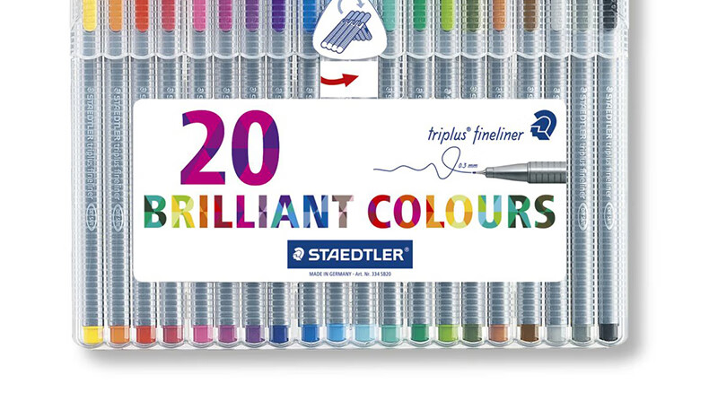 施德楼（STAEDTLER） 彩色绘画笔 0.3mm手账纤维笔 20入三角书写细字笔 334 SB20