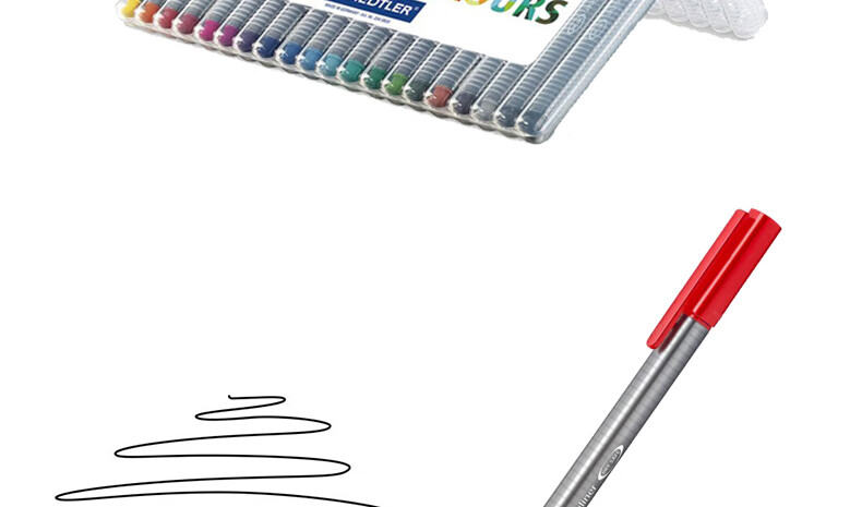 施德楼（STAEDTLER） 彩色绘画笔 0.3mm手账纤维笔 20入三角书写细字笔 334 SB20