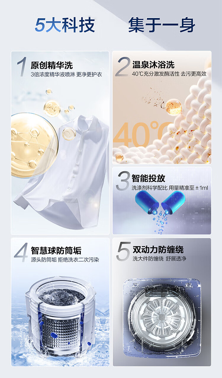 海尔（Haier）波轮洗衣机全自动家电 以旧换新 内衣除菌 脱水机 精华洗更洁净 双动力防缠绕MS100-BRM286U1