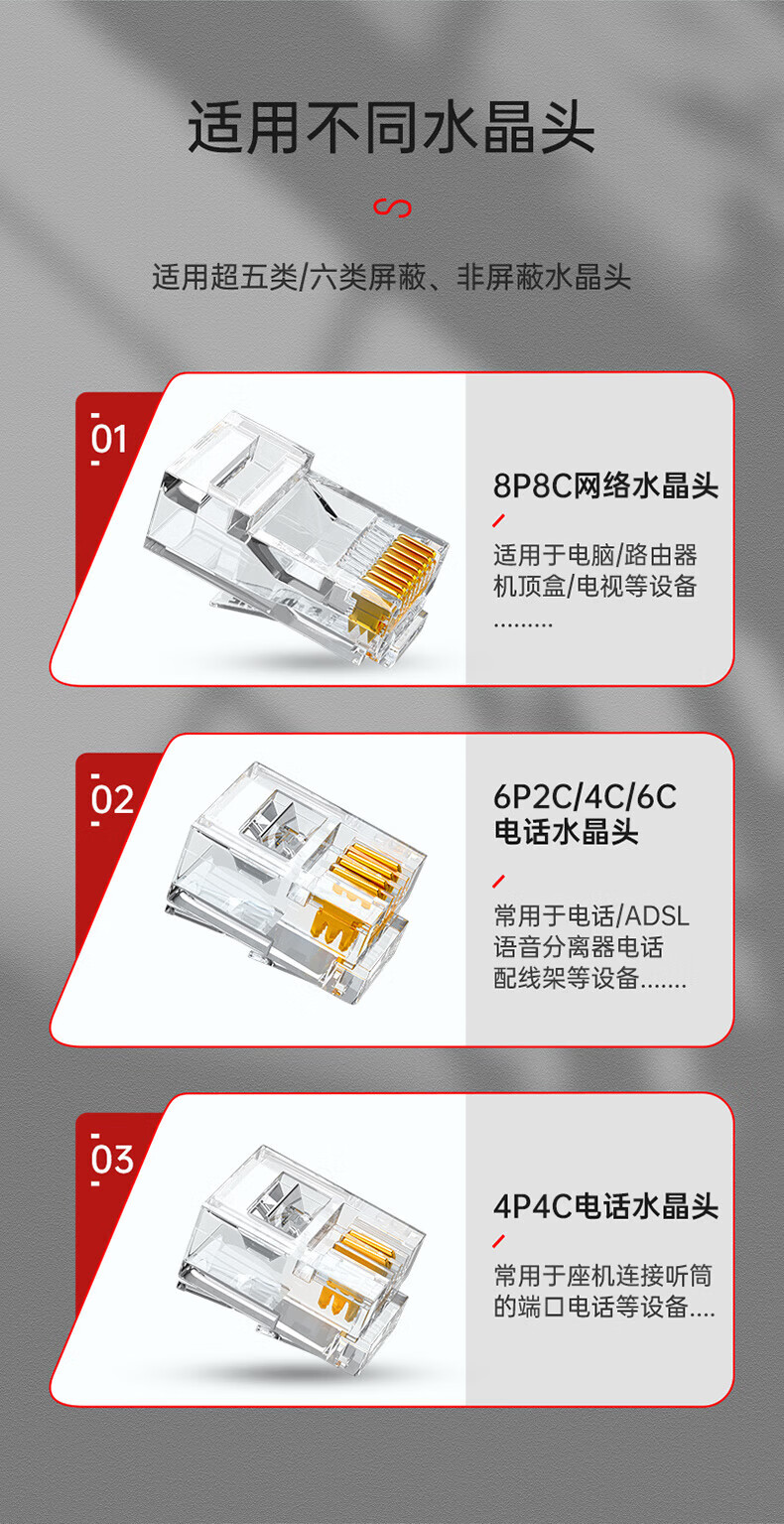 SAMZHE 山泽网线钳网络电话水晶头工程压线钳省力弹簧设计双用压剥剪钳网线电话线压接工具YS-218